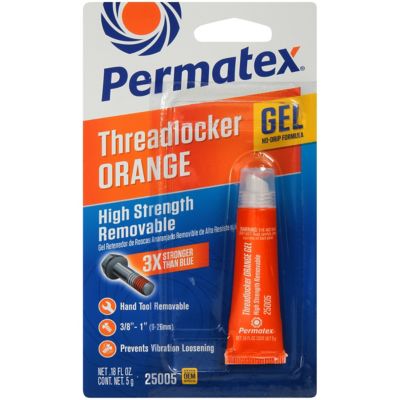 Permatex High Strength Removable Orange Gel Threadlocker
