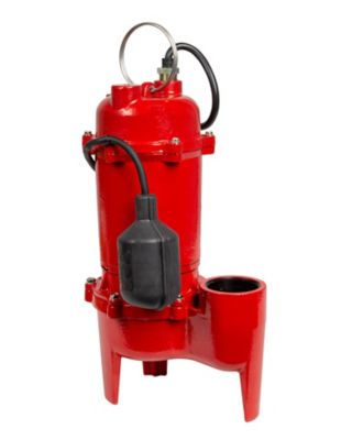 Red Lion 1/2 HP Cast Iron Sewage Pump w/Tethered Float Switch