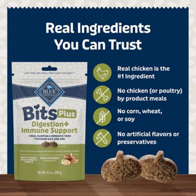 Image showing 5 th Blue Buffalo Bits Plus Digestion + Immune Dog Treats, 9.5 oz.