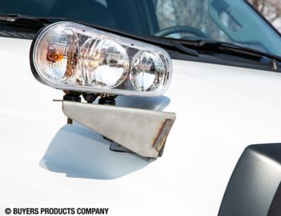 Image showing  Stainless Steel Truck Hood Light Brackets for Use With Single Stud Plow Lights