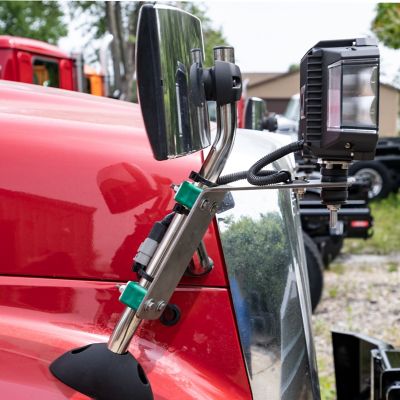 Image showing  Mirror Mount Light Bracket Kit, SST, Single Hole