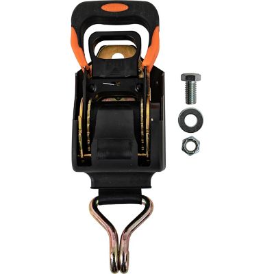 Image showing  Spring Retracting Ratchet Tie Down with Double J-Hook