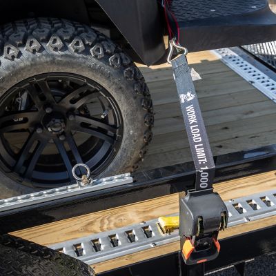 Image showing 7 th Buyers Products Spring Retracting Ratchet Tie Down with Double J-Hook