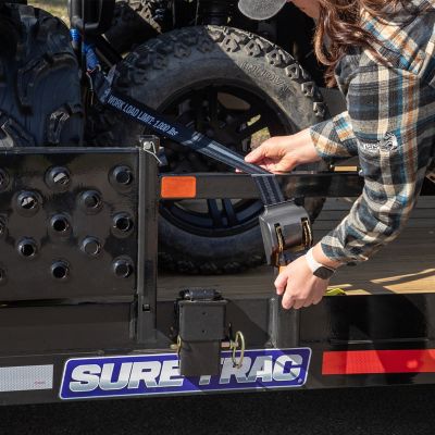 Image showing 8 th Buyers Products Spring Retracting Ratchet Tie Down with Double J-Hook