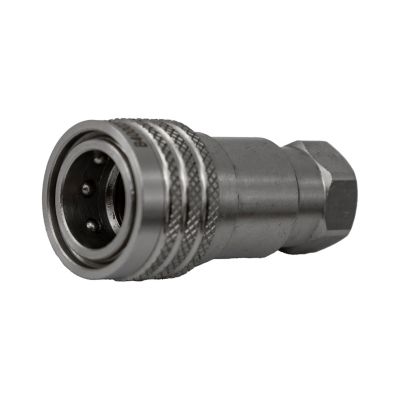 Image showing  Hydraulic Coupler, FEMALE, SST, 1/4 in. NPTF