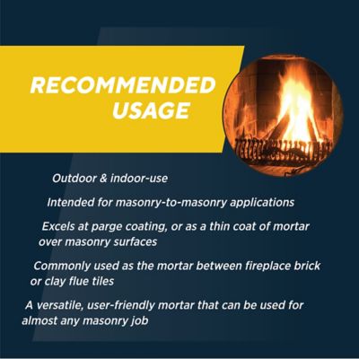 Image showing  Dry Mix 211 Refractory Mortar, Masonry & Fire Brick Cement, 2.5 lb. Tub