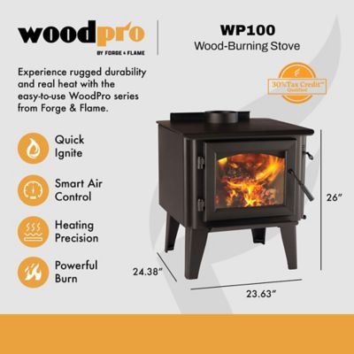 Image showing  2000 sq. ft. Small Steel Wood Stove, FF-WP-100