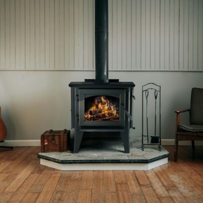 Image showing 9 th Forge & Flame 2000 sq. ft. Small Steel Wood Stove, FF-WP-100