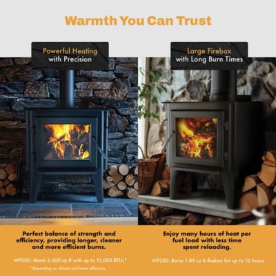 Image showing  2600 sq. ft. Medium Steel Wood Stove, FF-WP-200