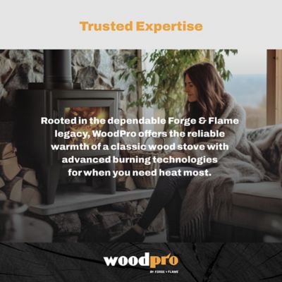 Image showing 7 th Forge & Flame 2600 sq. ft. Medium Steel Wood Stove, FF-WP-200