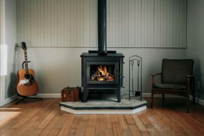 Image showing 9 th Forge & Flame 3000 sq. ft. Large Steel Wood Stove, FF-WP-300