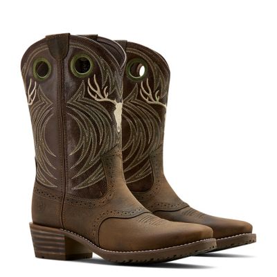 Image showing  Men's Hybrid Roughstock Antler Western Boot