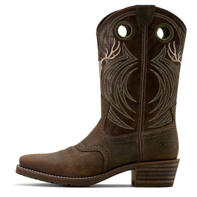 Image showing  Men's Hybrid Roughstock Antler Western Boot