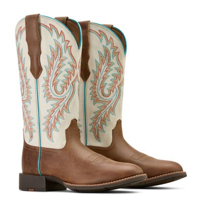Image showing 4 th Ariat Women's Round Up Wide Toe Stretchfit Western Boots
