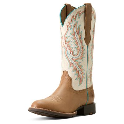 Ariat Women's Round Up Wide Toe Stretchfit Western Boots