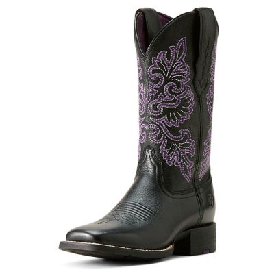 Image showing 0 th Ariat Women's Round Up Wide Square Toe StretchFit Western Boots