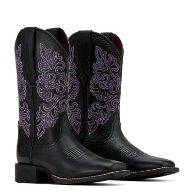 Image showing 4 th Ariat Women's Round Up Wide Square Toe StretchFit Western Boots