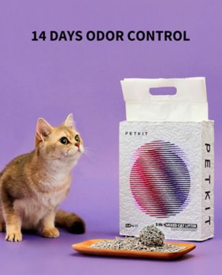 Image showing 7 th Petkit Tofu Based Flushable Clumping Cat Litters 16lb