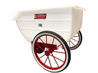 Image showing 5 th Loyal Poly-Tuf 24 in. Wheel 14 Bu. Wide Feed Cart