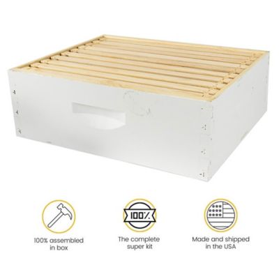 Image showing  10 Frame Medium Honey Super With Frames