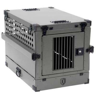 Hercules Aluminum Collapsible Dog Crate, Medium Ash Grey