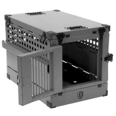 Image showing  Aluminum Collapsible Dog Crate, Medium Ash Grey