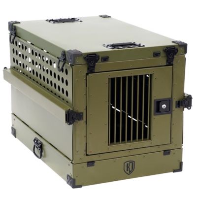 Hercules Aluminum Collapsible Dog Crate, Medium Forrest Green