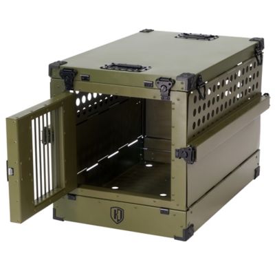 Image showing  Aluminum Collapsible Dog Crate, Medium Forrest Green