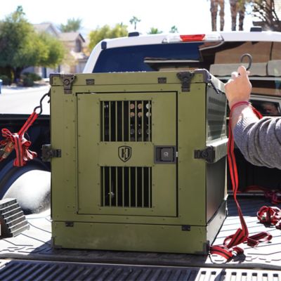 Image showing  Aluminum Collapsible Dog Crate, Medium Forrest Green