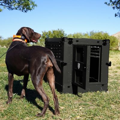 Image showing  Aluminum Collapsible Dog Crate, Medium Shadow Black