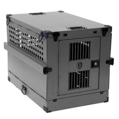 Hercules Aluminum Collapsible Dog Crate, Large Ash Grey