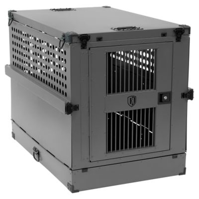 Hercules Aluminum Collapsible Dog Crate, Extra Large Ash Grey