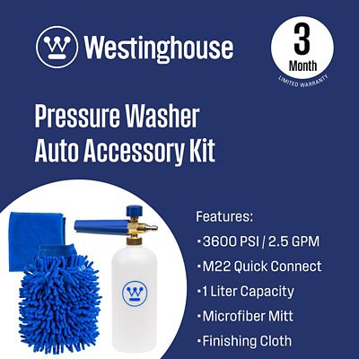 Image showing  Auto Pressure Washer Accessory Kit, Auto Foam Cannon with Microfiber Wash Mitt and Auto Detailing Towel