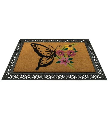 Image showing  Doormat Coir/Rubber - Butterfly