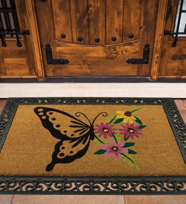 Image showing  Doormat Coir/Rubber - Butterfly