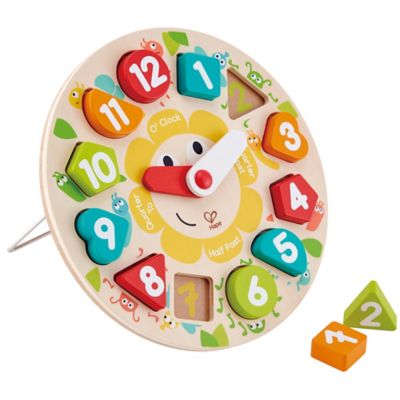 Hape Learn The Time Bug Puzzle, 13 pc. Wooden Clock Puzzle