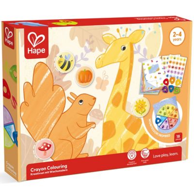 Hape Crayon Coloring, 18 pc. Art Set, Animal & Nature Theme