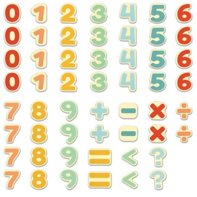Hape Magnetic Numbers, 54 pc., Colorful Wooden Magnets