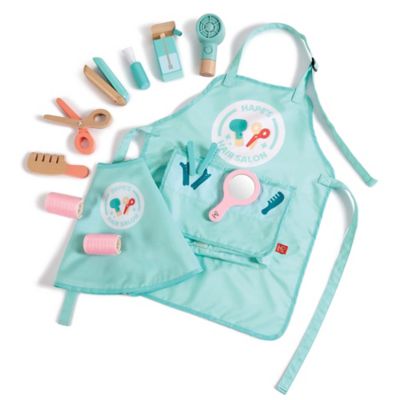 Hape Super Stylish Hair Salon Set - 15 pc, Teal & Pink Toy Set