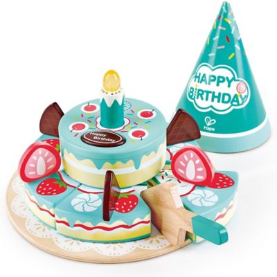 Hape Interactive Happy Birthday Cake- 16 pc. Light & Sound Wooden Toy