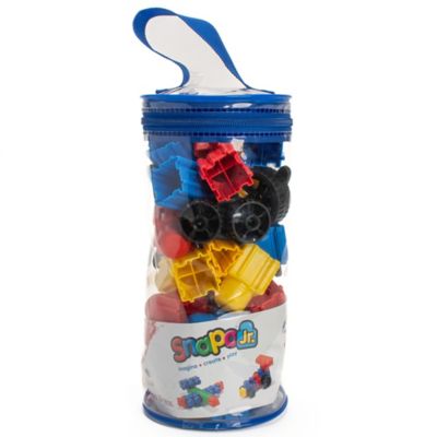 Image showing  Junior Builder's Kit - 40 pcs - Colorful Blocks & Wheels