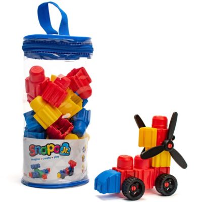 Image showing  Junior Builder's Kit - 40 pcs - Colorful Blocks & Wheels