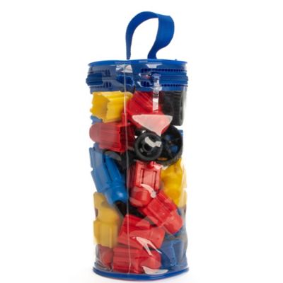 Image showing  Junior Builder's Kit - 40 pcs - Colorful Blocks & Wheels