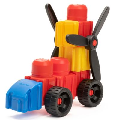 Image showing  Junior Builder's Kit - 40 pcs - Colorful Blocks & Wheels