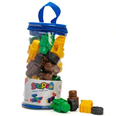 Image showing  Dinosaur Creator Kit - 40 pcs - Green-Yellow-Brown Blocks & Wheels