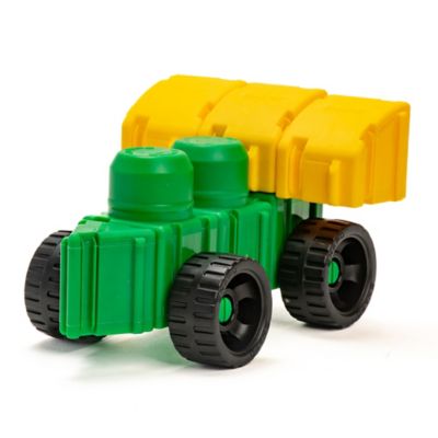 Image showing  Dinosaur Creator Kit - 40 pcs - Green-Yellow-Brown Blocks & Wheels