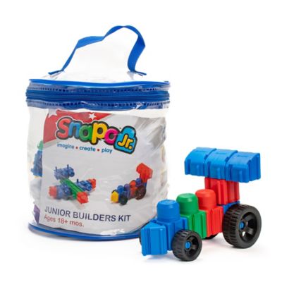 Image showing  Beginner Builder's Kit - 60 pcs - Colorful Blocks & Wheels