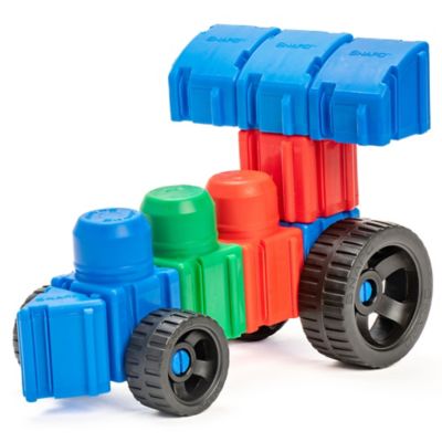 Image showing  Beginner Builder's Kit - 60 pcs - Colorful Blocks & Wheels