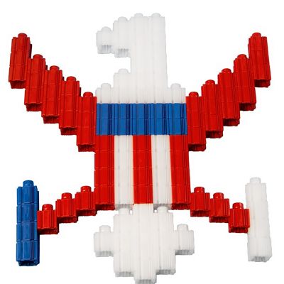 Image showing  Americana Kit - 150 pcs - Red-White-Blue Blocks & Wheels