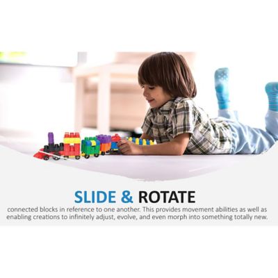 Image showing  Americana Kit - 150 pcs - Red-White-Blue Blocks & Wheels